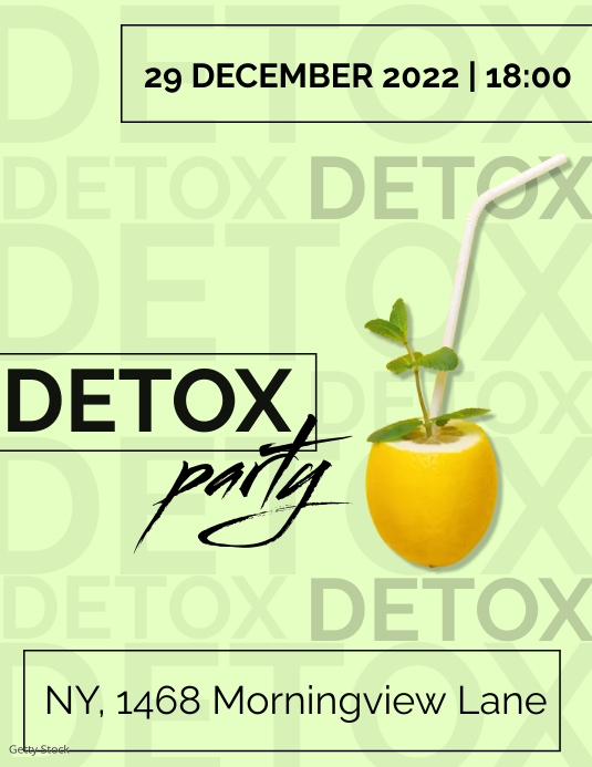 DETOX Party | Flyer Detox, Detox meeting template